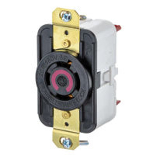Hubbell Edge HBL2430ST AC Receptacle NEMA L16-20 Female Black 20A/480V