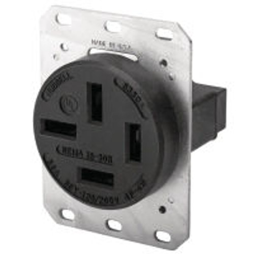 Hubbell HBL8350A AC Receptacle NEMA 18-50 Female Black 50A 120/208V