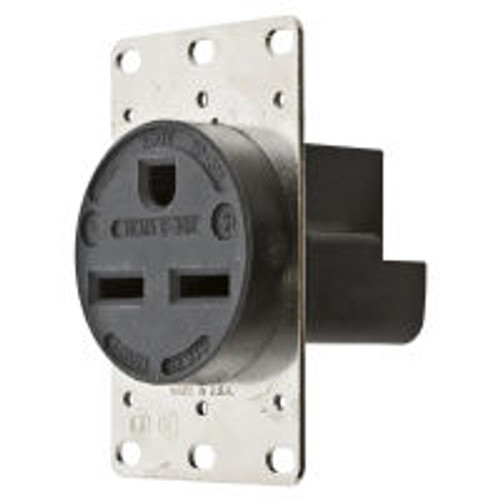 Hubbell HBL9330 AC Receptacle NEMA 6-30 Female Black 30A/250V