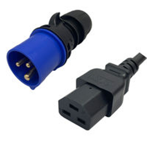 IEC60309 320P6 to C21 Female Connector 2.5 Meters / 8 Feet 20A/250V 12/3 SJT Black - Power Cord