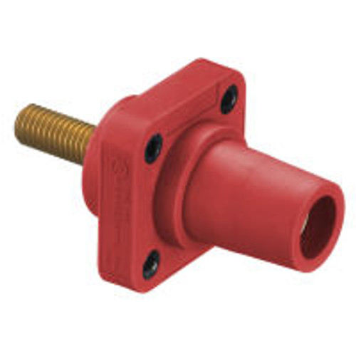 Hubbell HBLFRSR 300/400A Stud Type Through Hole Mounting Red Female Receptacle