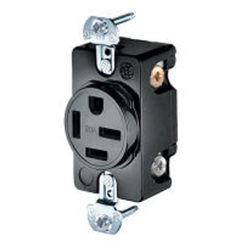 Hubbell HBL8420 AC Receptacle NEMA 15-20 Female Black 20A/250V