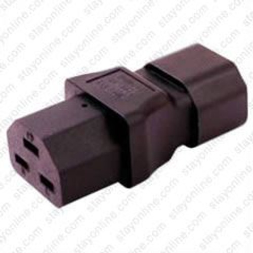 IEC320 C14 Male Plug to C21 Connector - Block Plug Adapter 