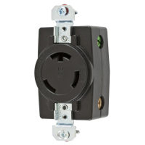 Hubbell HBL3720 AC Receptacle NEMA L24-20 Female Black 347 Volt 20 Amp