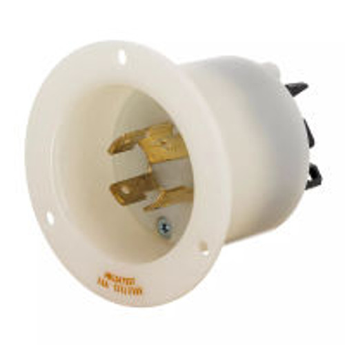 Hubbell Edge HBL2415ST AC Flanged Inlet NEMA L14-20 Male White