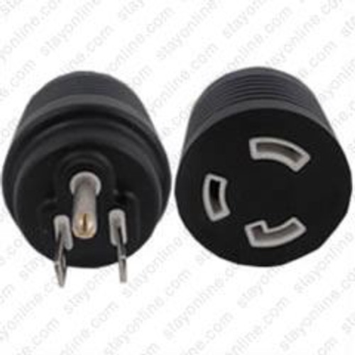 NEMA 5-15 Male Plug to L5-30 Connector - Block Plug Adapter 