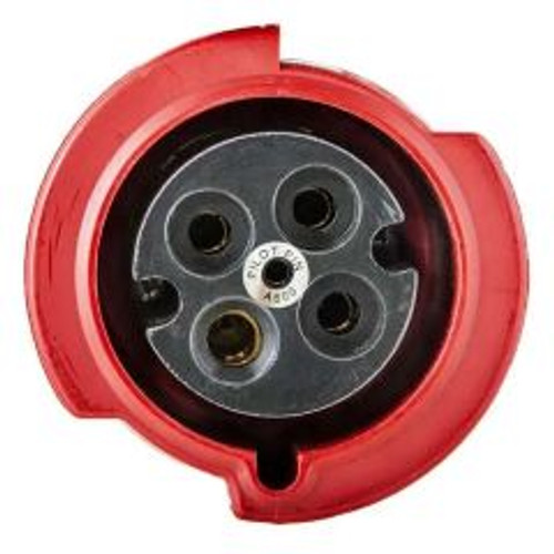 Hubbell HBL5100C6WP AC Connector IEC60309 5100C6W Pin & Sleeve with Pilot Pin, 100/125A - Dual Rated to Support 5125C6W
