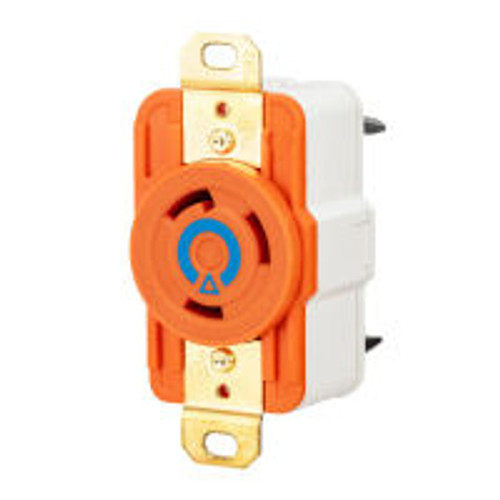 Hubbell EDGE IG2620ST AC Receptacle NEMA L6-30 Female Orange Isolated Ground