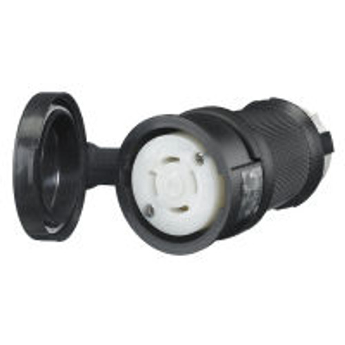 Hubbell HBL2743SW AC Connector NEMA L17-30 Female Black Watertight