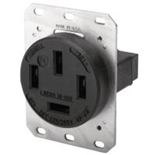 Hubbell HBL7301A AC Receptacle NEMA 18-60 Female Black 120/208 Volt 60 Amp