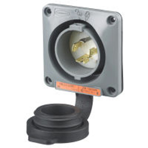 Hubbell HBL2415SW AC Inlet NEMA L14-20 Male Black