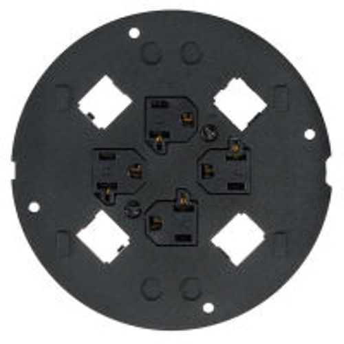 Hubbell S1SP4X4PA SystemOne Sub-Plate Panduit 4 Data + 4 Power
