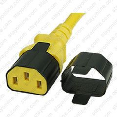 C13 SecureSleeveTab Contact Retention Insert for connecting a C13 cord end into a C14 Inlet Black