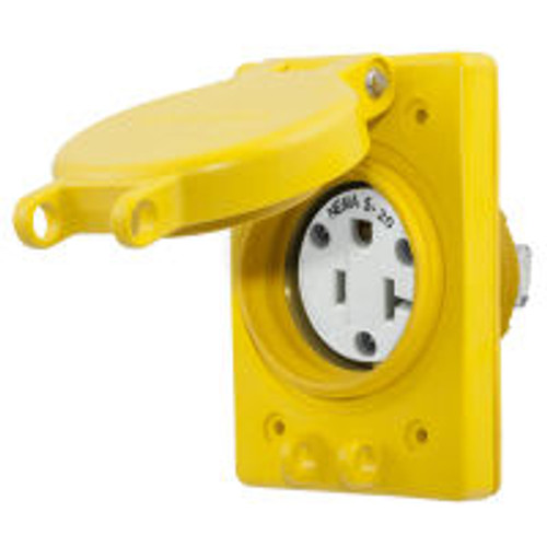 Hubbell HBL60W33 AC Receptacle NEMA 5-20 Female Yellow Watertight