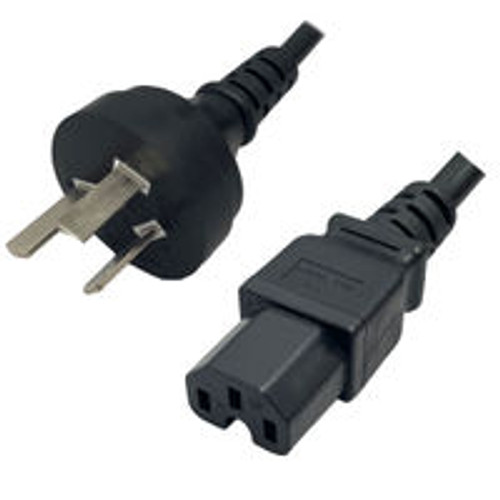 Australia AS3112 Male Plug to IEC320 C15 Connector 2.5 Meters / 8 Feet 10A/250V H05RR-F3G1.0 Black - Country Power Cord