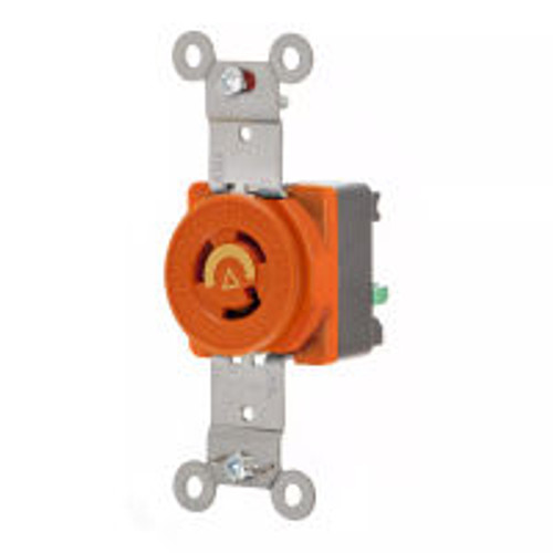 Hubbell EDGE IG4710ST AC Receptacle NEMA L5-15 Female Orange Simplex Isolated Ground