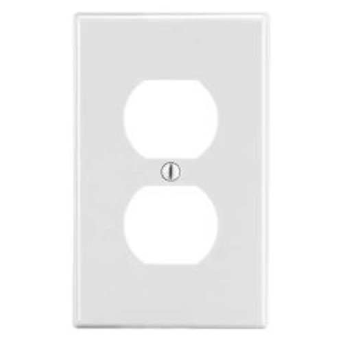 Hubbell P8W White Duplex Wall Plate