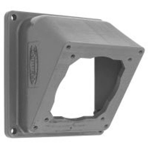 Hubbell AA6010055 Back Box Angle Adapter IEC60309 Pin and Sleeve 60/63/100/125 Cast Aluminum with Grounding Lug