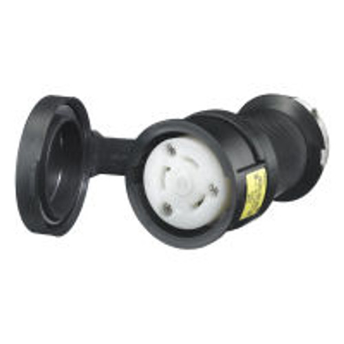 Hubbell HBL2613SW AC Connector NEMA L5-30 Female Black Watertight
