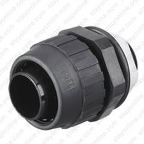 Hubbell P038NBKA Non-metallic liquidtight Conduit Fitting Straight 3/8 Inch Black