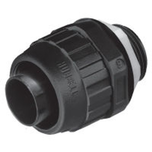 Hubbell P050NBKA Non-metallic liquidtight Conduit Fitting Straight 1/2 Inch Black