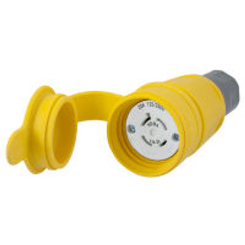 Hubbell HBL27W74 AC Connector NEMA L14-20 Female Yellow Watertight