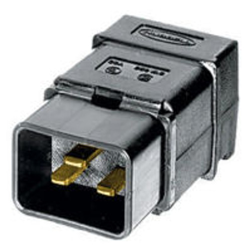 Hubbell H320P AC Plug IEC60320 C20 20 Amp 12 AWG Male Straight Entry UL
