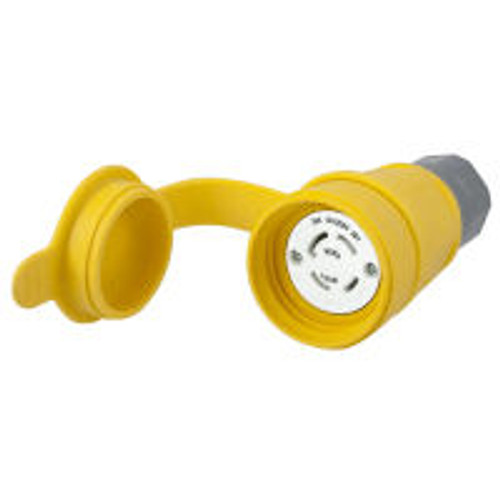 Hubbell HBL29W78 AC Connector NEMA L18-30 Female Yellow Watertight