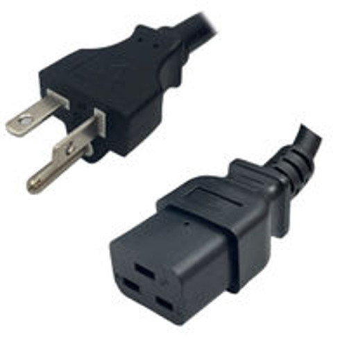 Cisco Compatible CAB-1900W-US1-15 NEMA 6-20 Male Plug to IEC320 C19 Connector 4.5 Meters / 15 Feet 20A/250V 12/3 SJT Black - Power Cord
