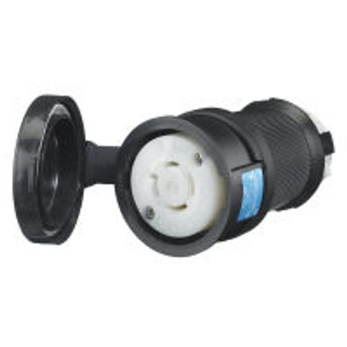 Hubbell HBL2423SW AC Connector NEMA L15-20 Female Black Watertight