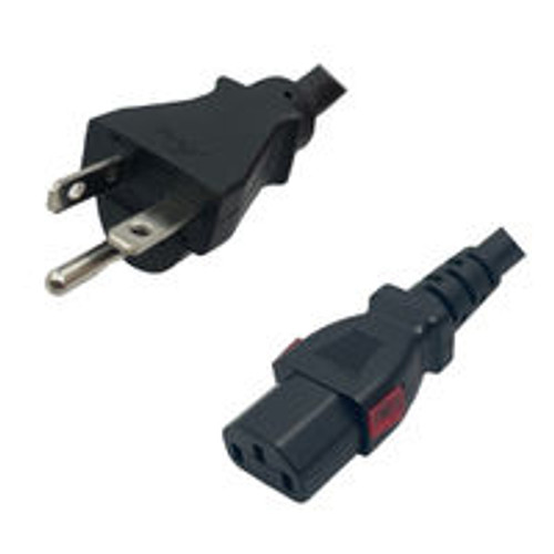 NEMA 5-20 Male Plug to IEC320 C13 Connector WS-Lock 1.8 meters / 6 feet 15A/125V 14/3 SJT Black - Locking Power Cord
