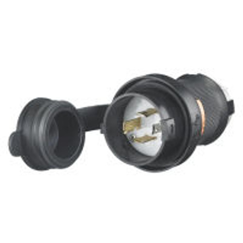 Hubbell HBL2411SW AC Plug NEMA L14-20 Male Black Watertight