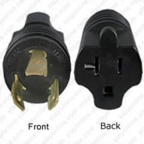 NEMA L5-20 Male Plug to 5-15/20 T-Slot Connector - Block Plug Adapter 