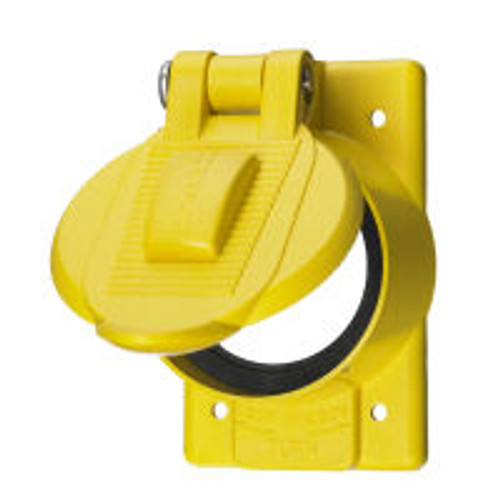 Hubbell HBL77CM74WO Weatherproof Cover AC FS/FD Twist Lock 50A Yellow