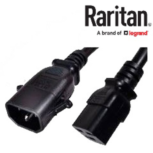 Raritan SecureLock SLC14C19-6FT-6PK IEC320 C14 Male Plug to C19 Connector 1.8 Meters / 6 Feet 15A/250V 14/3 SJT Black - 6 Pack Locking Power Cords