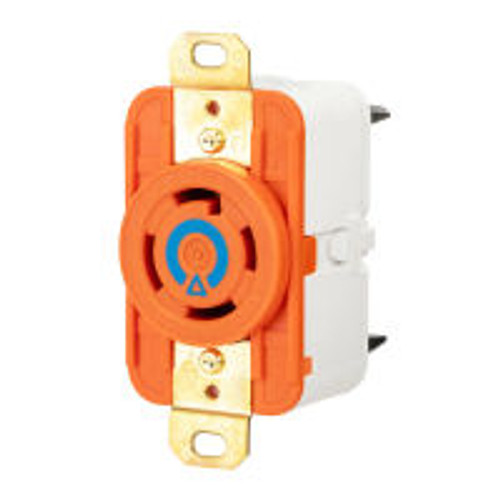 Hubbell EDGE IG2720ST AC Receptacle NEMA L15-30 Female Orange Isolated Ground