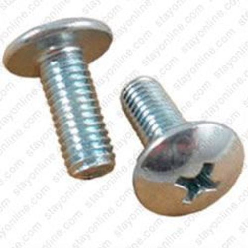 DataFig DFSC10321ZI.5 10-32 1/2 inch Phillips Head Rack Screw w/ Washer - 1 Piece, Zinc