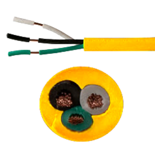 Bulk Cable Cut-to-Length North American SJT Cord 14/3 105° 300 Volt cUL FT2  - Yellow