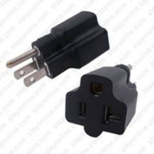 NEMA 5-15 Male Plug to 5-20 Connector - Block Plug Adapter 