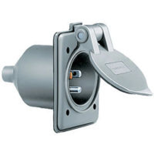 Hubbell HBL61CM64 AC Inlet NEMA 5-15 Male Gray Marine
