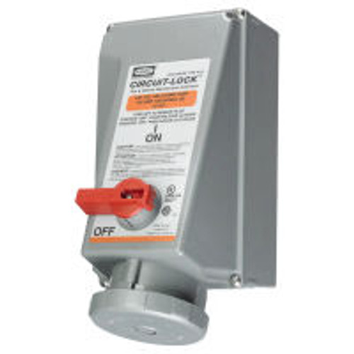 Hubbell HBL4100MI12WR Mechanical Interlock Enclosure for IEC 60309 Unfused