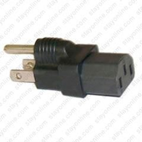 NEMA 5-15 Male Plug to IEC320 C13 Connector - Block Plug Adapter 