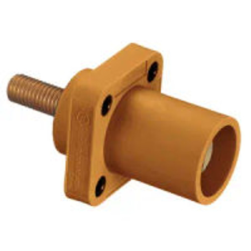 Hubbell HBLMRSCO Orange Single Pole 300/400A Male Studded Inlet