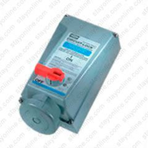 Hubbell HBL460MI9WR Mechanical Interlock Enclosure for IEC 60309 Unfused