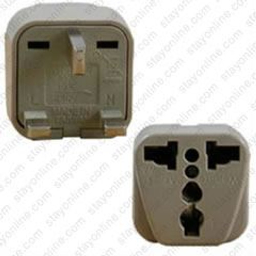 UK BS1363 Male Plug to Multi Country Connector - Block Plug Adapter 