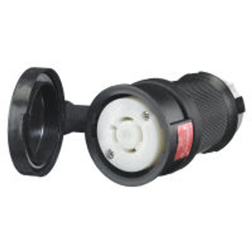 Hubbell HBL2433SW AC Connector NEMA L16-20 Female Black Watertight
