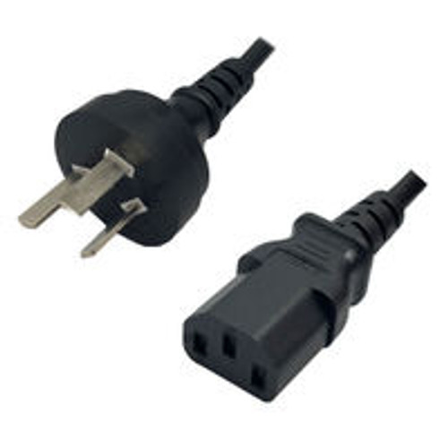 China GB2099 Male Plug to IEC320 C13 Connector 2.5 Meters / 8 Feet 10A/250V H05VV-F3G1.0 RVV Black - Country Power Cord