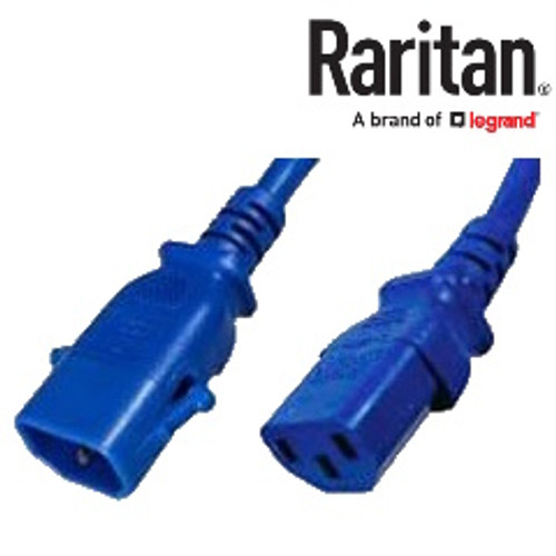 Raritan SecureLock SLC14C13-6FTK2-6PK IEC320 C14 Male Plug to C13 Connector 1.8 Meters / 6 Feet 13A/250V 16/3 SJT Blue - 6 Pack Locking Power Cords