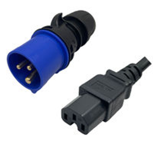 IEC60309 320P6 to C15 Female Connector 1.8 Meters / 6 Feet 15A/250V 14/3 SJT Black - Power Cord