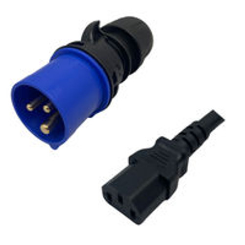 IEC60309 320P6 to C13 Female Connector 1.8 Meters / 6 Feet 15A/250V 14/3 SJT Black - Power Cord